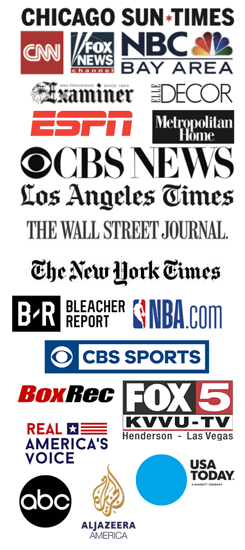 List of over twenty high profile media organizations that clients have been featured on