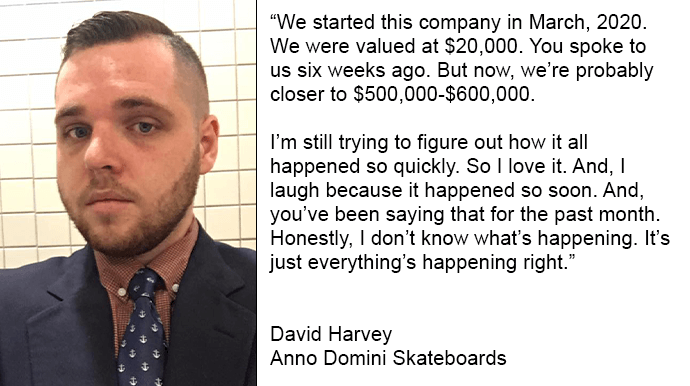Testimonial for David Harvey saying that he can't believe the results he's been getting